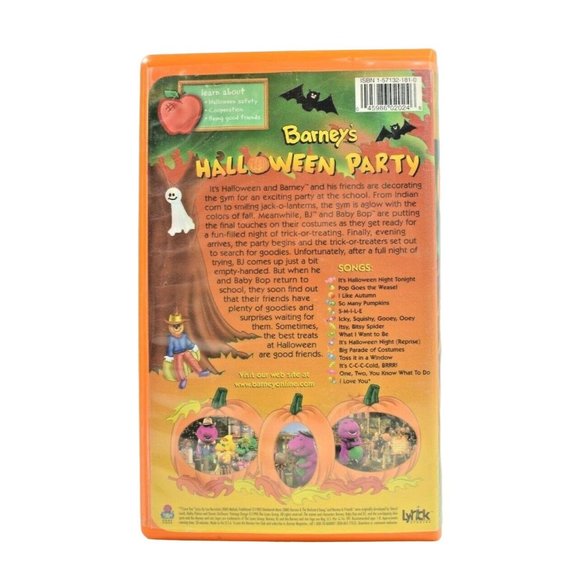 Barney and Friends Barneys Halloween Party (VHS, 1998) - Picture 3 of 3